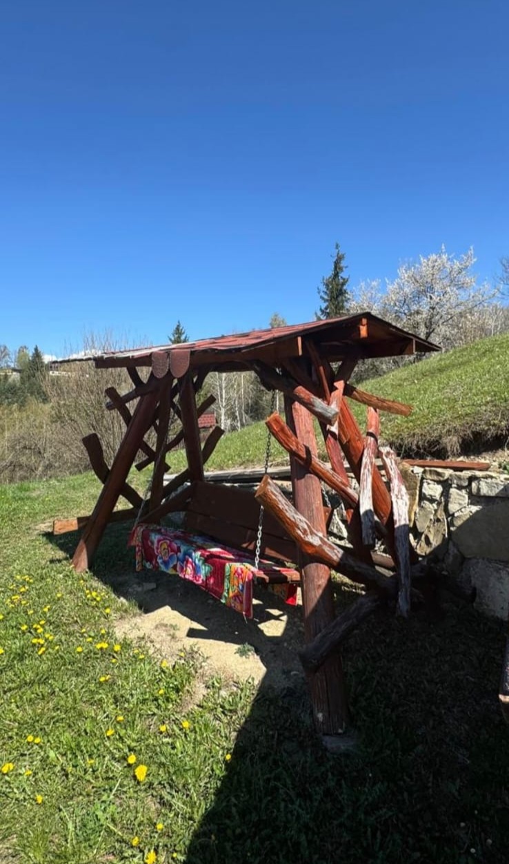 Leagăn din lemn curte